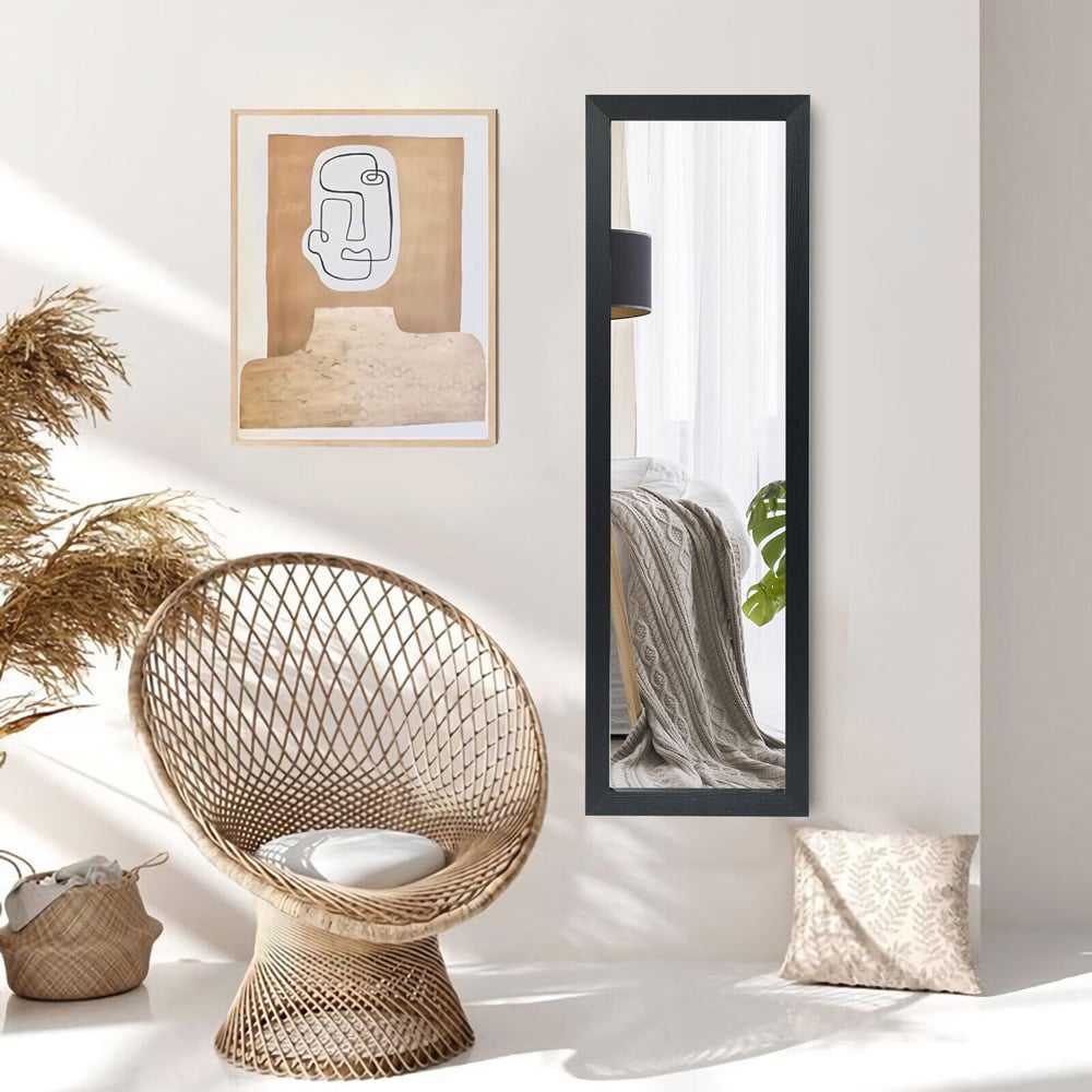 Costway Black Full Body Wall Mounted Dressing Mirror Image 3