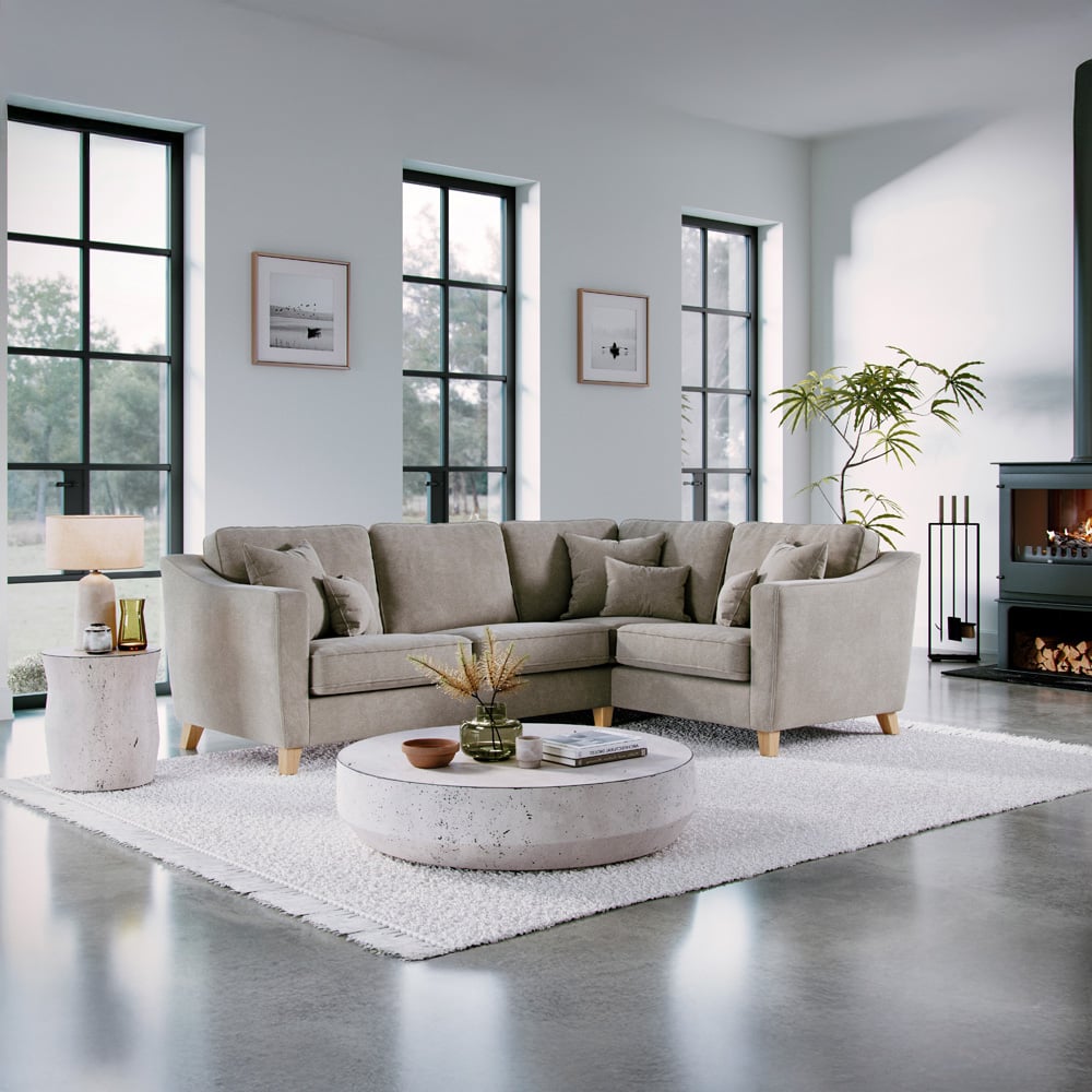 Marlon 3 Seater City Stone Left Hand Corner Sofa Image 3