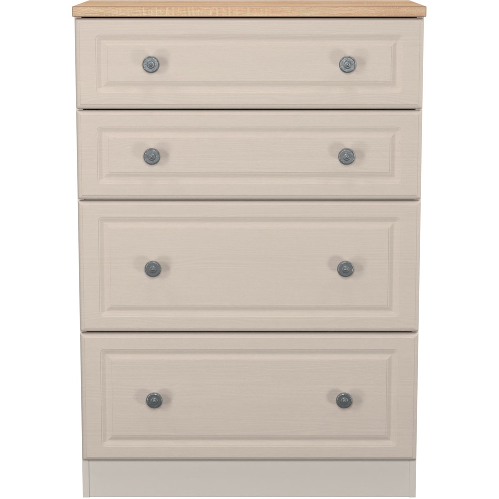 Crowndale Norfolk 4 Drawer Kashmir Ash and Bardolino Oak Deep Chest of Drawers Ready Assembled Image 2