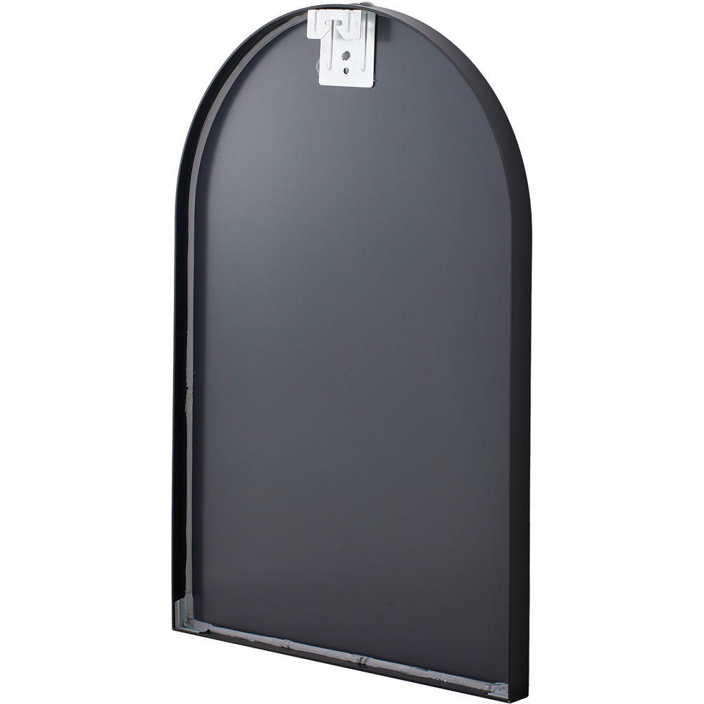 Living and Home Black Arched Aluminium Framed HD Float Glass Bathroom Mirror 50 x 80cm Image 4