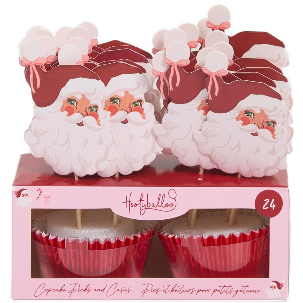 48 Piece Christmas Cupcake Cases and Toppers Image 3