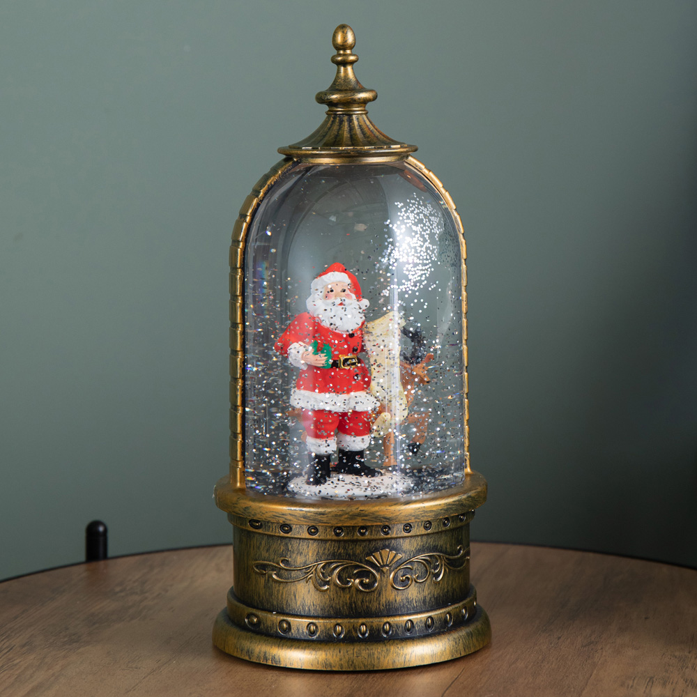 Samuel Alexander Santa and Deer Scene Water Spinner Cloche Christmas Decoration 29cm Image 9