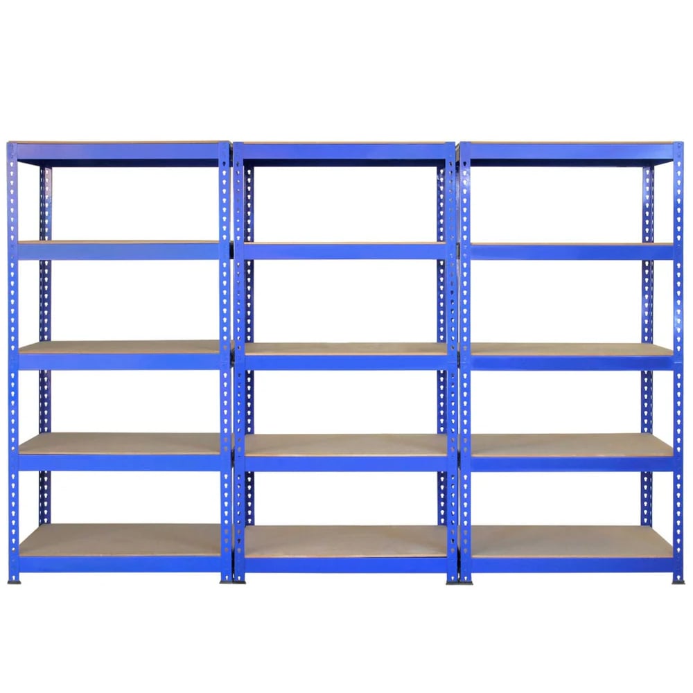 Monster Shop Q-Rax Blue Metal Racking Units and Workbench 90cm 3 Pack Image 4