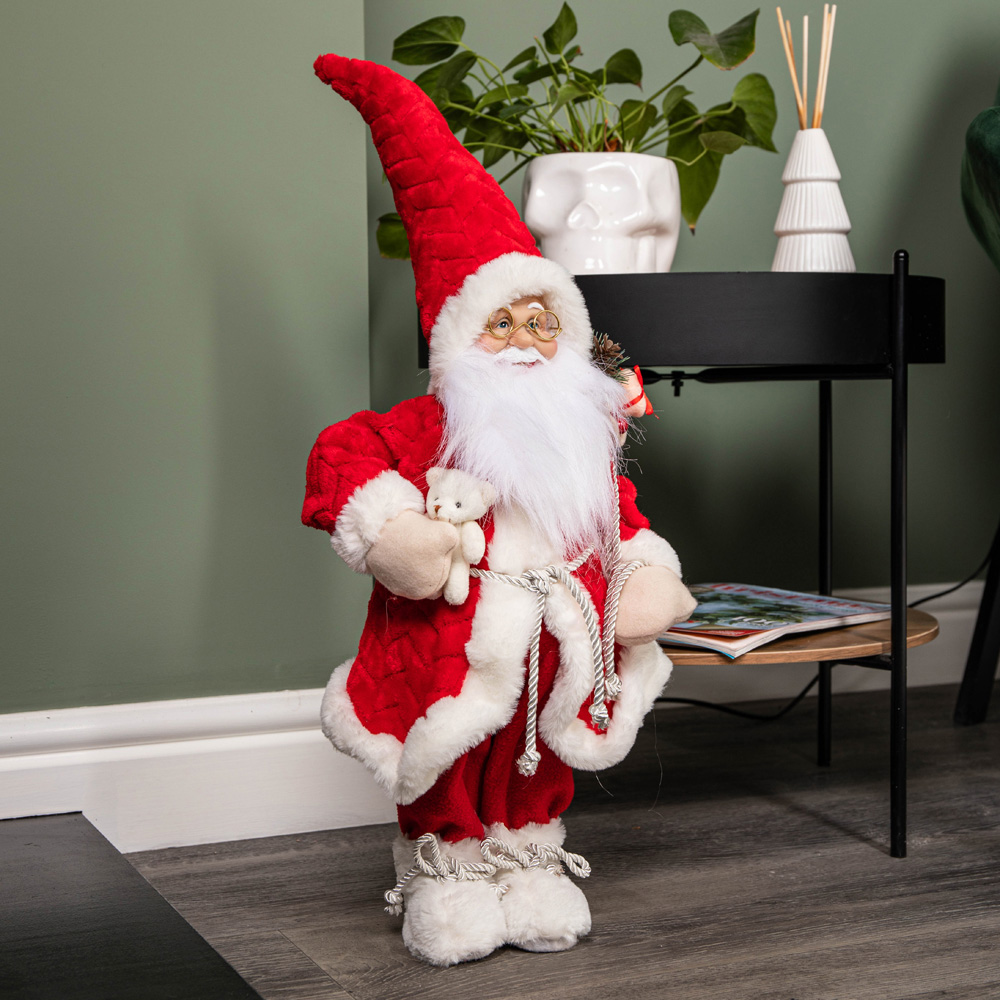 Samuel Alexander Standing Red Large Papa Noel Santa Claus Indoor Christmas Decoration Image 2