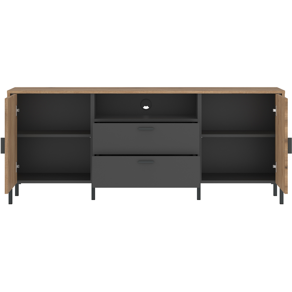 Furniture To Go Arundel 2 Door 2 Drawer Oak TV Cabinet Image 3