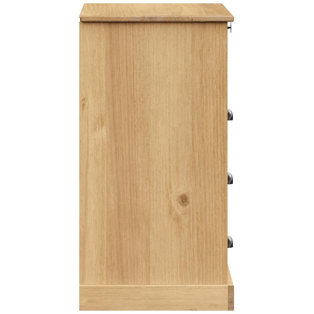 vidaXL Vigo 4 Drawer Brown Solid Pine Wood Chest of Drawers Image 5