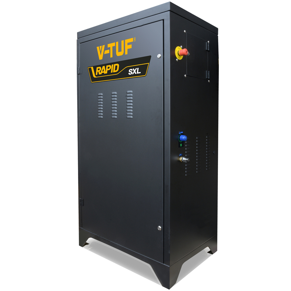V-TUF RAPID SXL BE-415V Static Hot Pressure Washer 200Bar with Black Edition Cabinet Image 1