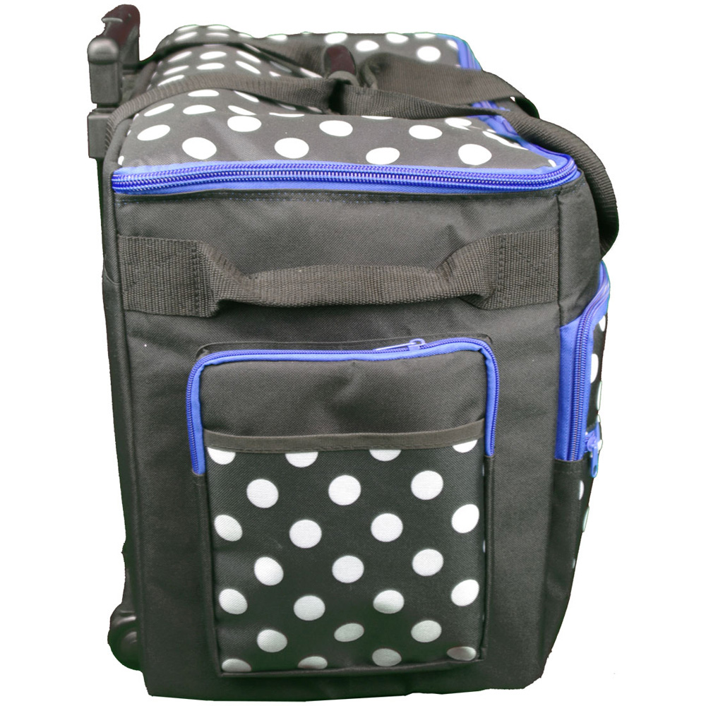 Sewing Online 006106-BLK-BLUE Black White Spot Blue Trim Sewing Machine Trolley Bag 53 x 41 x 29cm Image 2