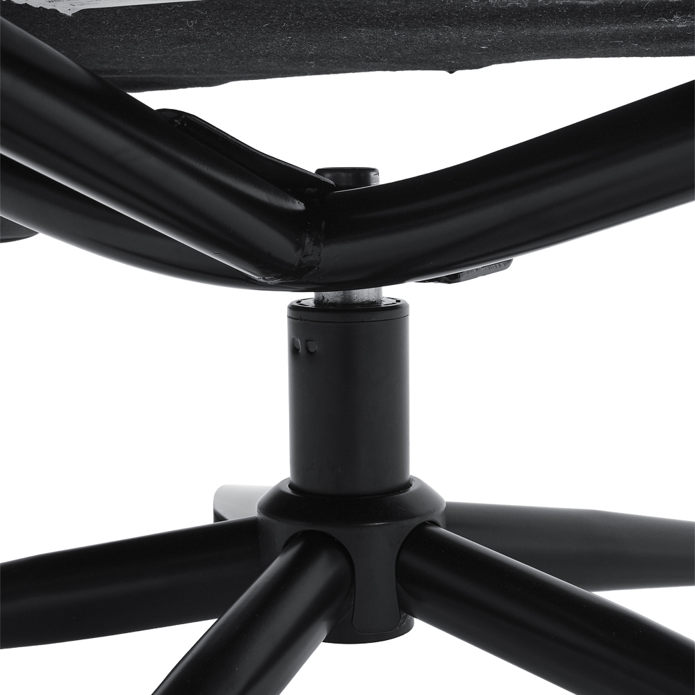 Living and Home Black Faux Leather Swivel Armchair with Footstool Image 6