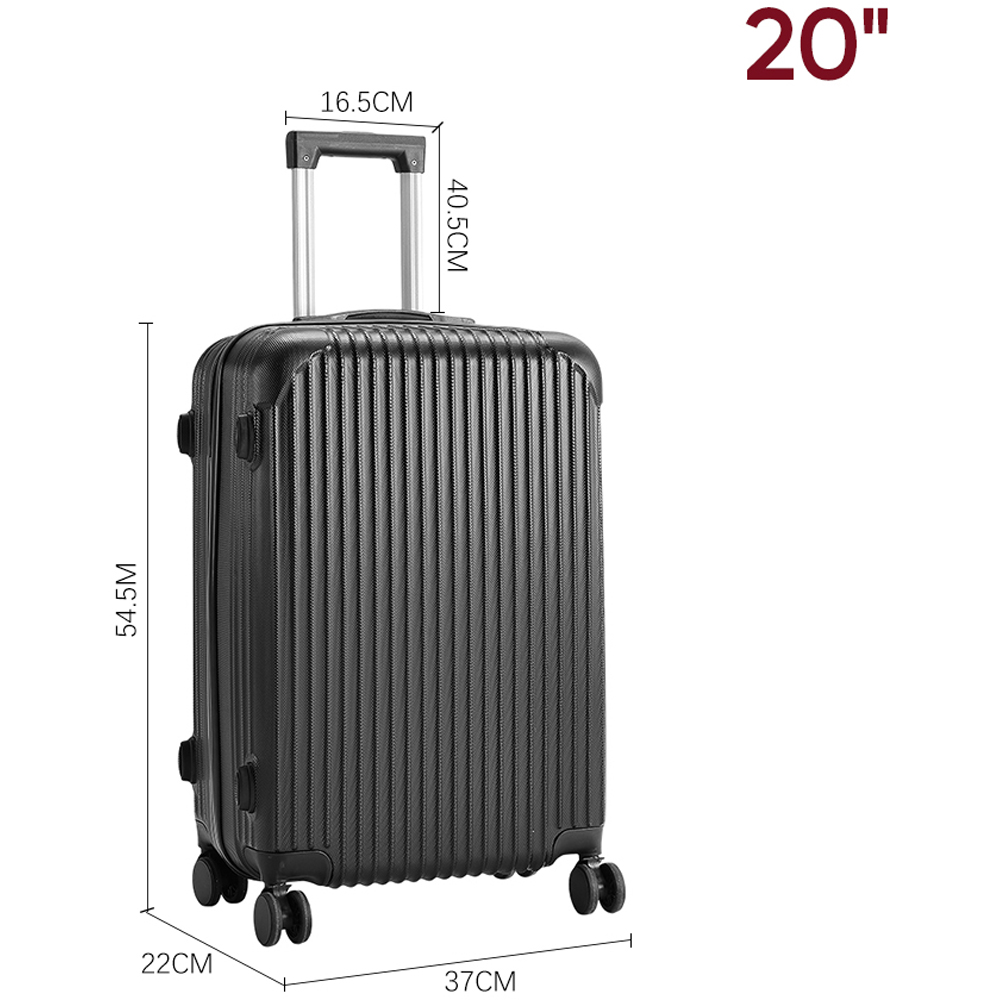 H&O Direct 20 inch Black Hardshell Suitcase Image 5