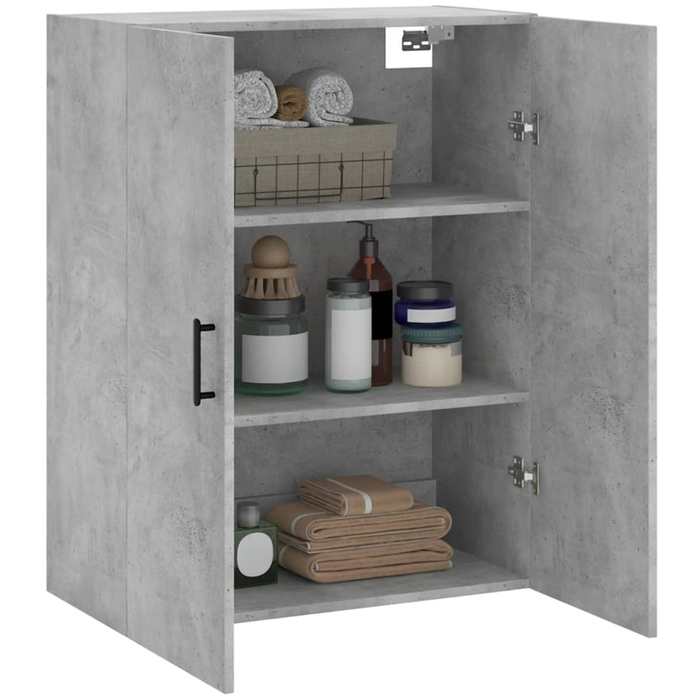 vidaXL 2 Door Concrete Grey Wall Mounted Cabinet Image 5