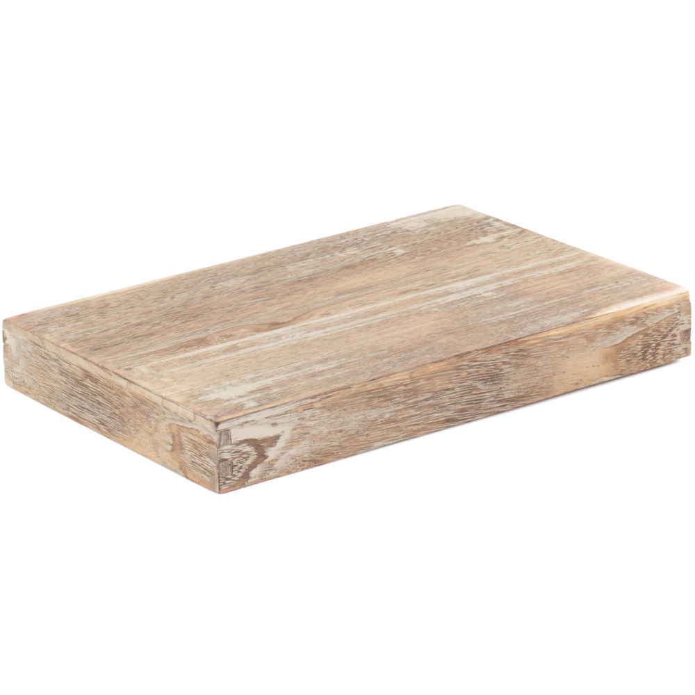 Red Hamper Large Shallow Wooden Plinth Tray Image 2