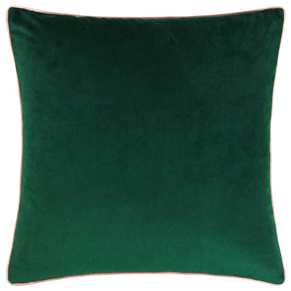 Paoletti Meridian Emerald Blush Velvet Cushion Image 1