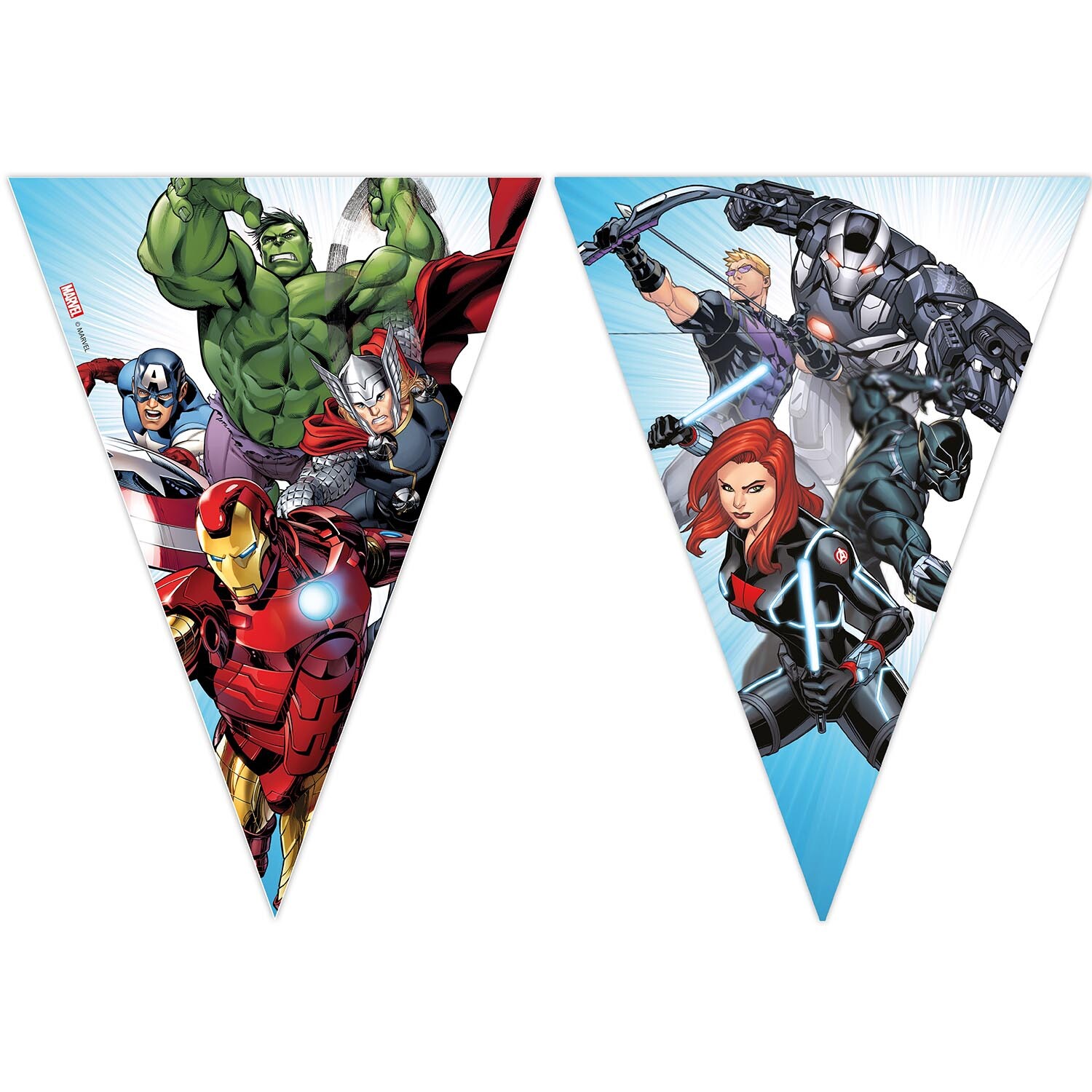 Avengers  Paper Triangle Flag Banner - Blue Image