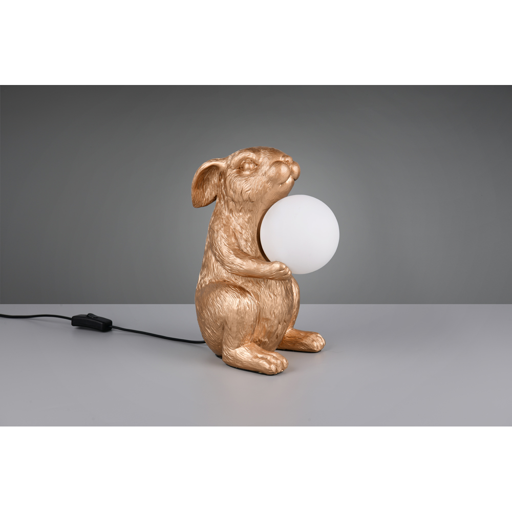 TRIO Rabbit Gold Table Lamp Image 3