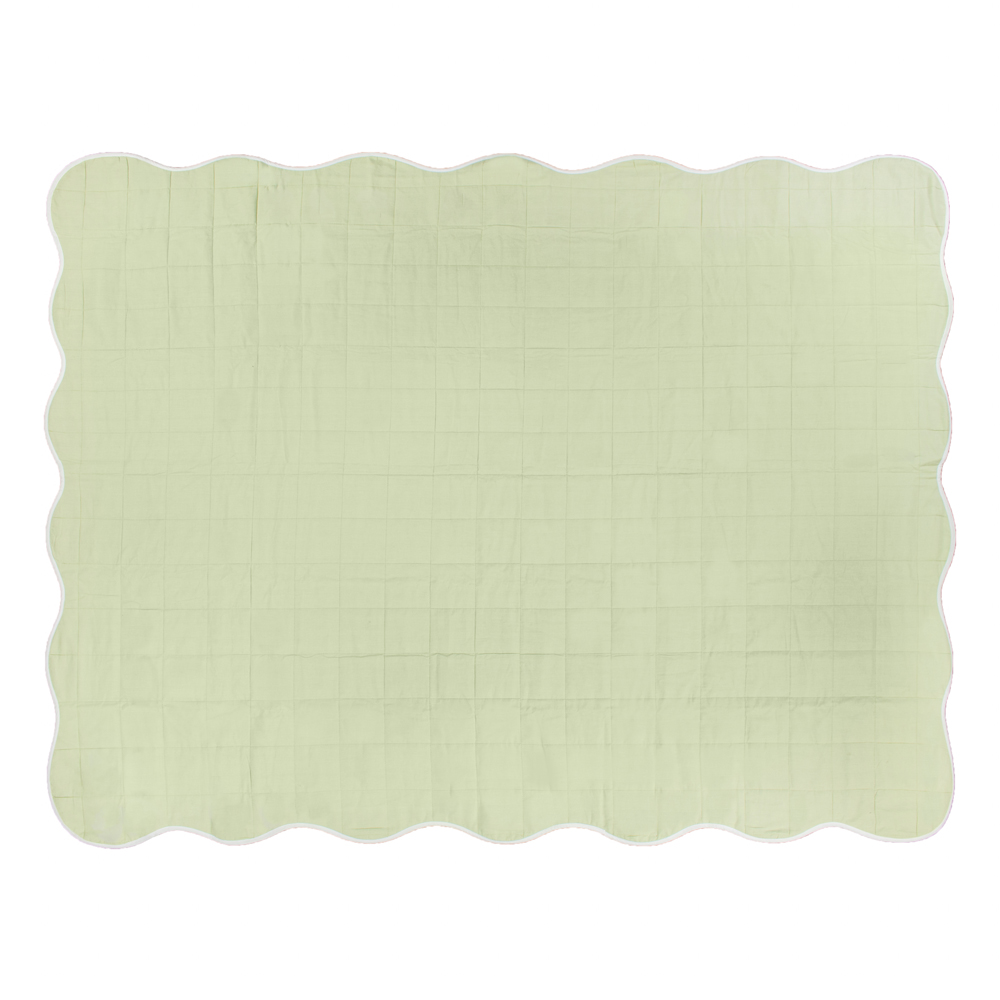 Furn Sage Scallop Quilted Bedspread 150 x 200cm Image 3