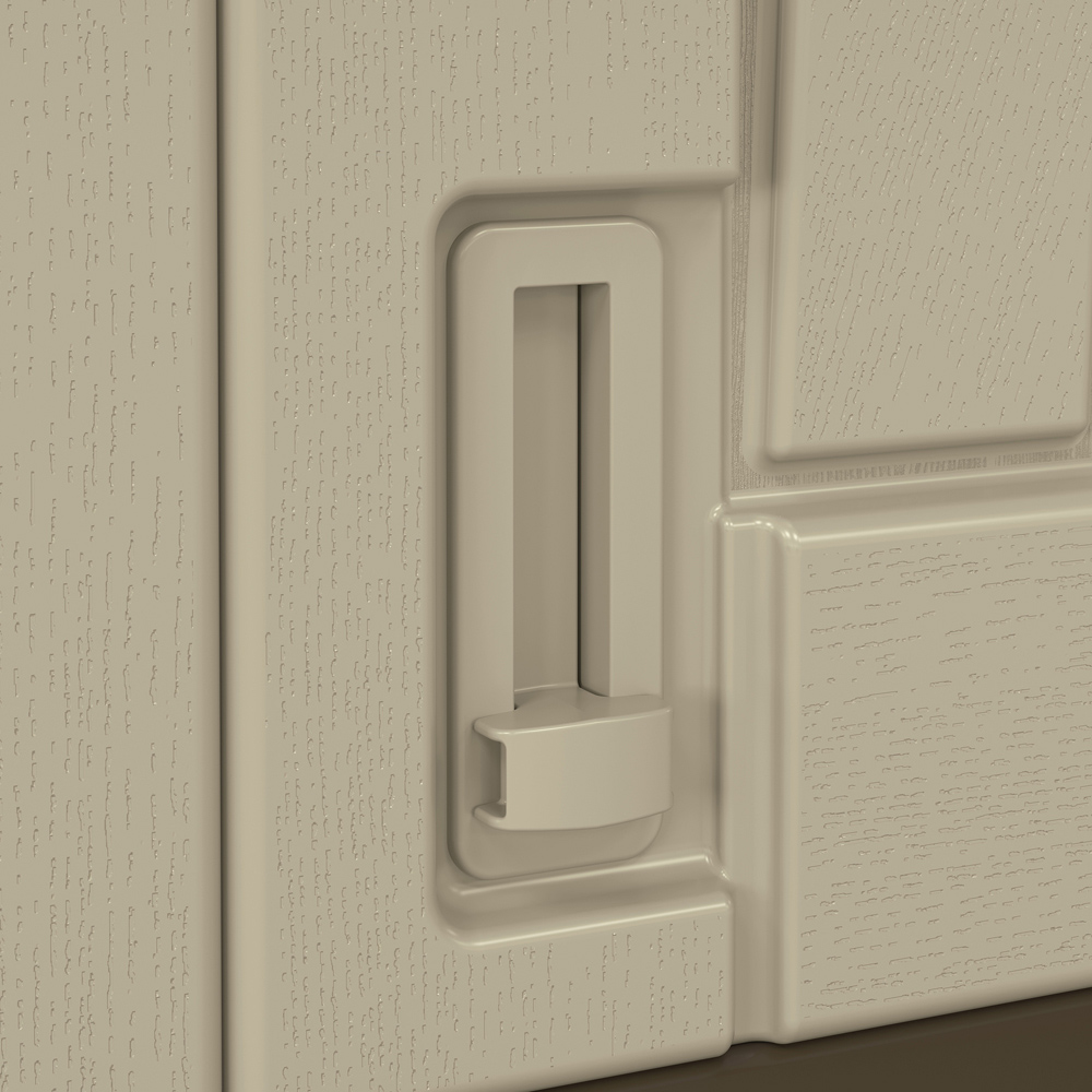 Suncast Aston 6 x 2ft Sand Double Door Storage Cabinet Image 5