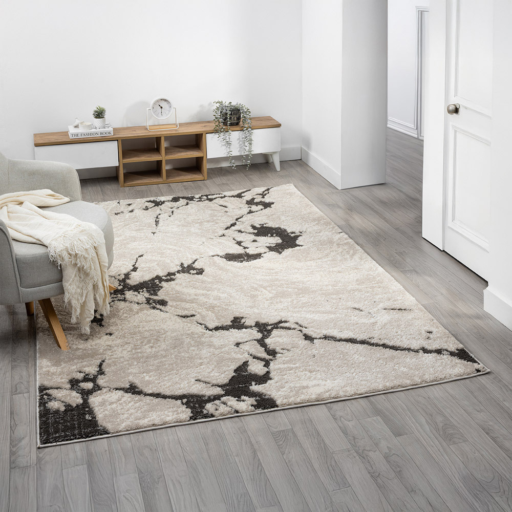 Desire Rugs Eleanor Mocha Abstract Embossed Rug 120 x 170cm Image 2