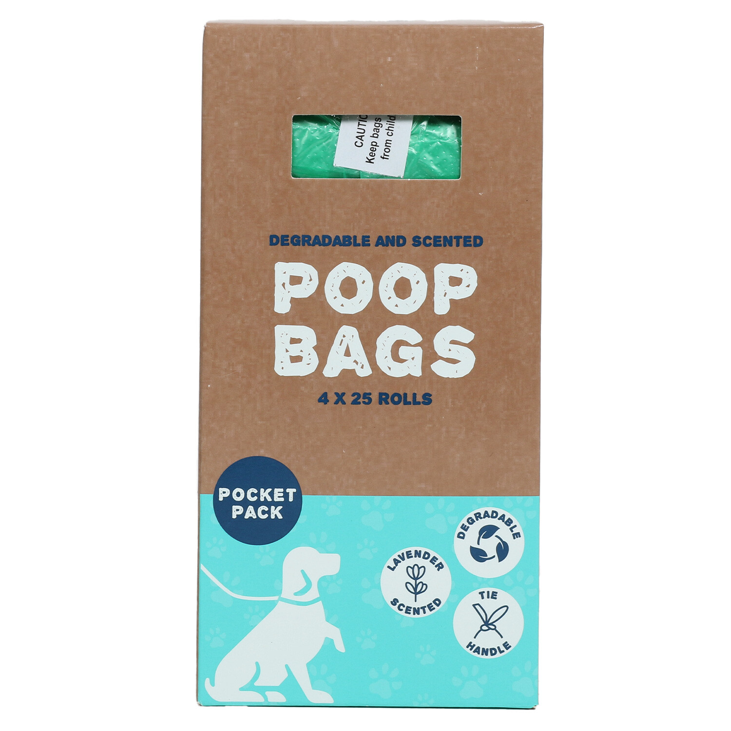 Pack of 100 Scented Degradable Poop Bags Image 1