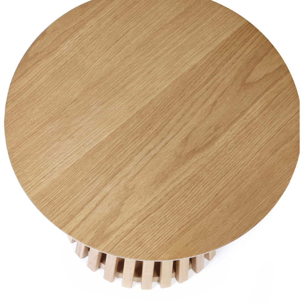 Julian Bowen Ollie Natural Oak Round Lamp Table Image 4
