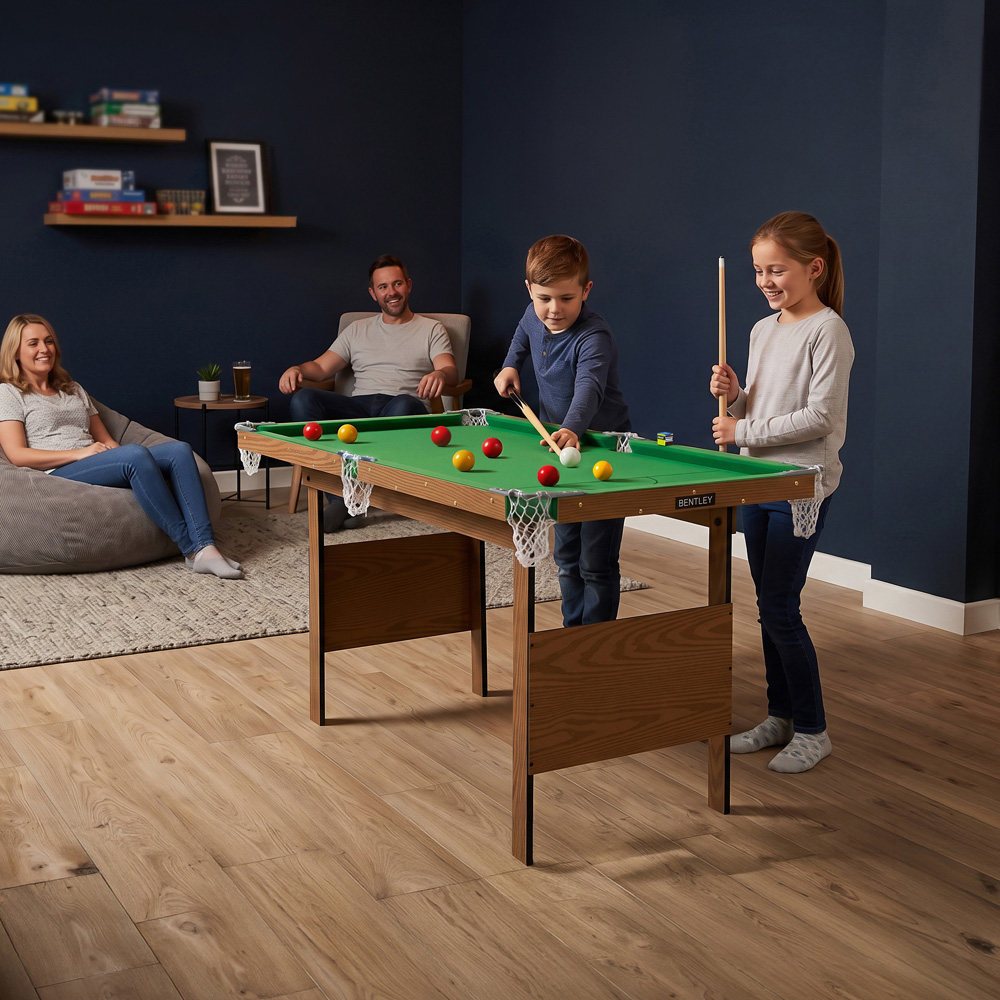 Charles Bentley Junior 4ft Pool Table Green Image 6