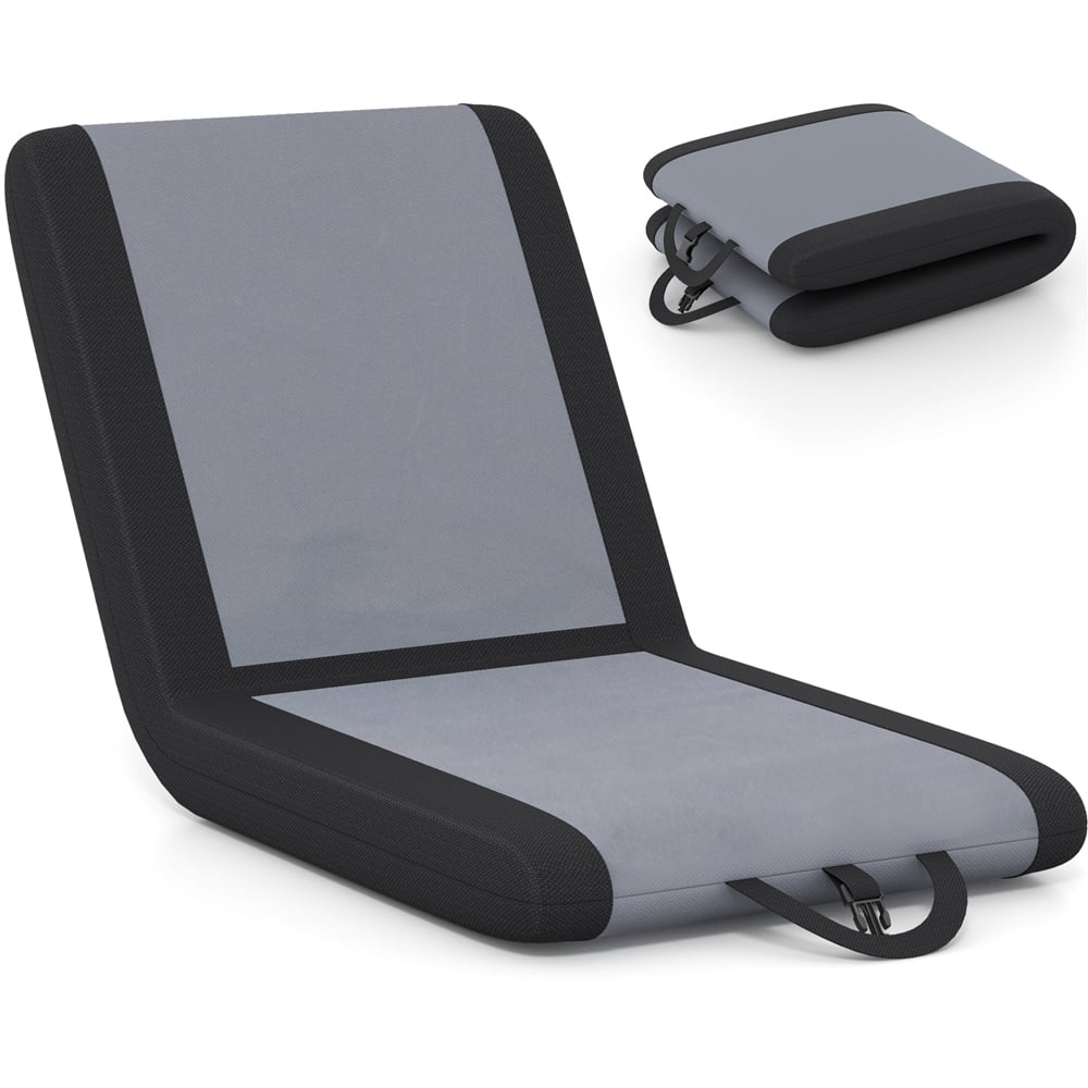 Costway Grey Reclining Padded Stadium Seat Image 3