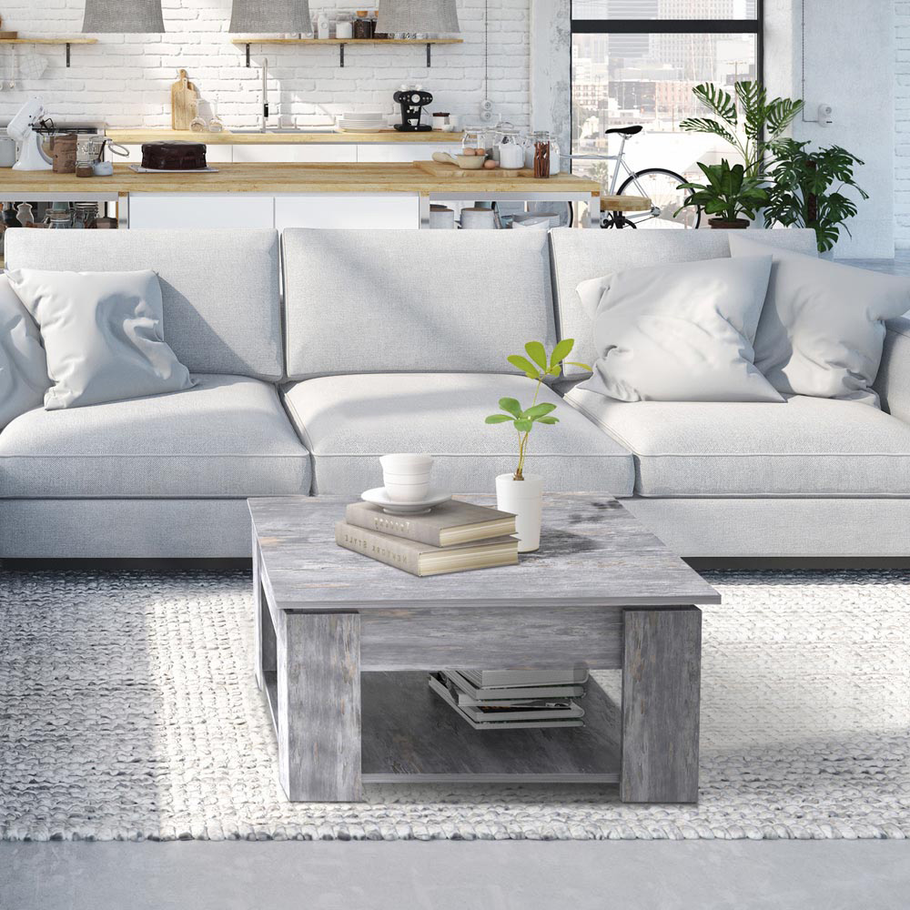 Portland 2 Tier Grey Coffee Table Image 5