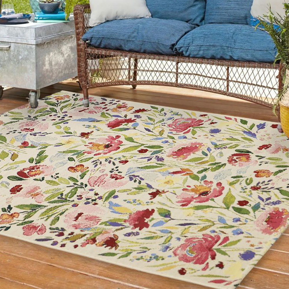 Homemaker Tropico Multicolour Floral Rug 160 x 230cm Image 1