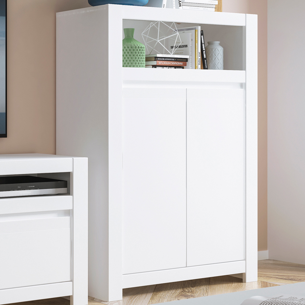 Florence 2 Door Alpine White Cabinet Image 1
