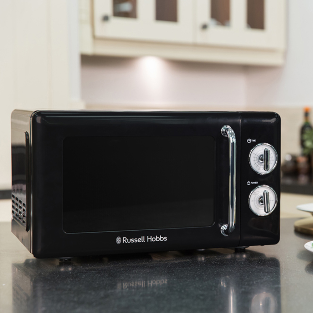 Russell Hobbs RHRETMM705B-N Black 17L Compact Solo Manual Microwave 700W Image 2