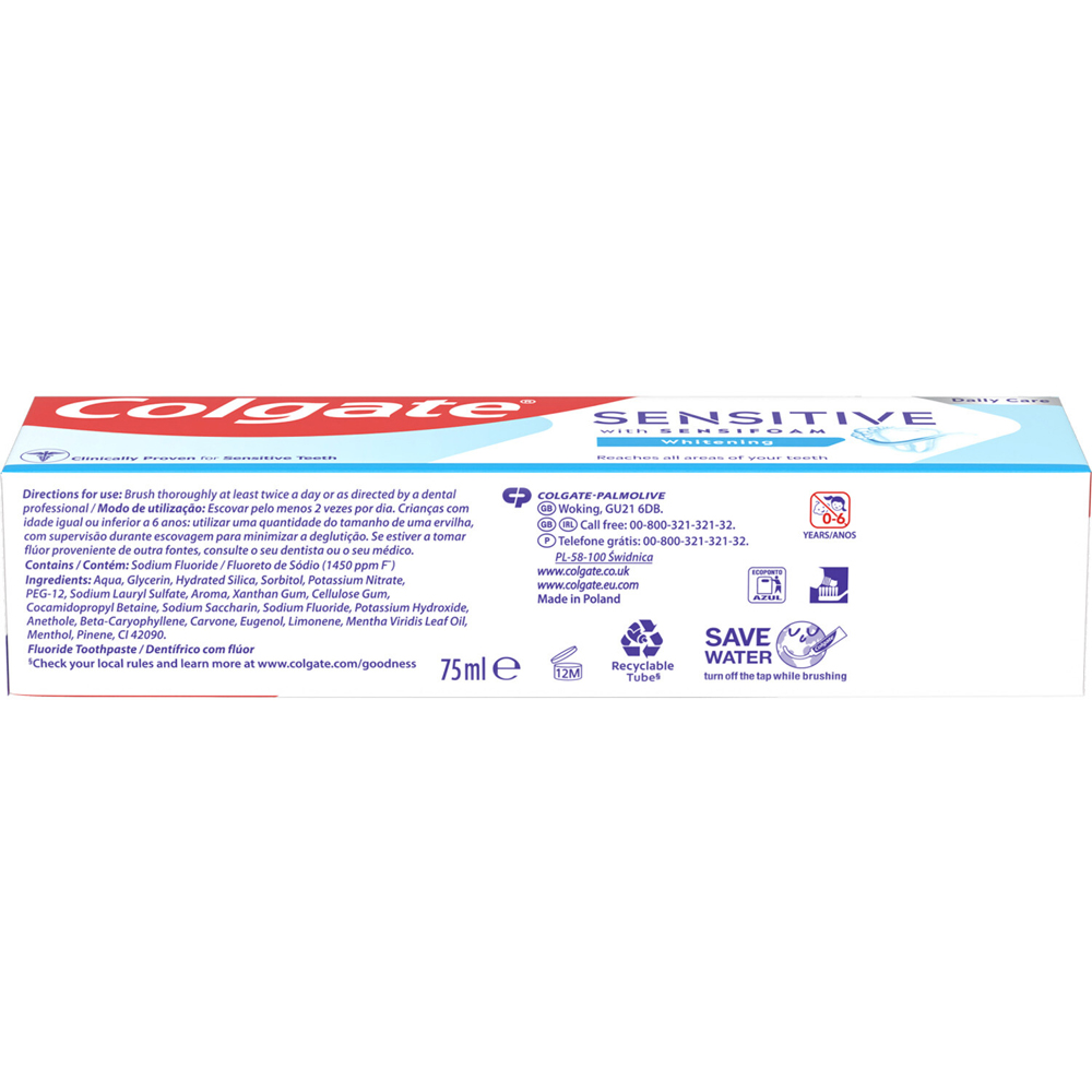 Colgate Sensitive with Sensifoam Whitening Toothpaste Image 2