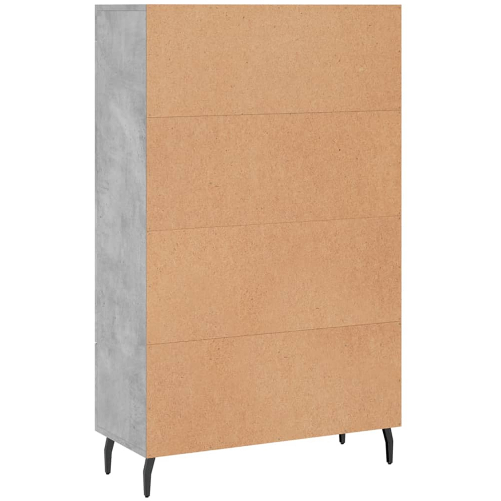 vidaXL 2 Door Single Drawer Concrete Grey Small Highboard Image 8
