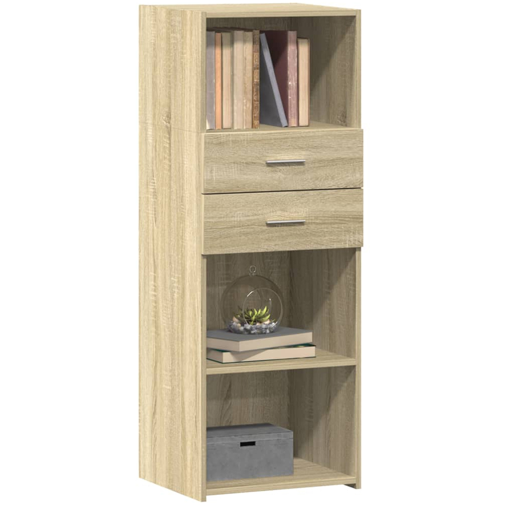 vidaXL 2 Drawer 3 Shelf Sonoma Oak Highboard Image 3