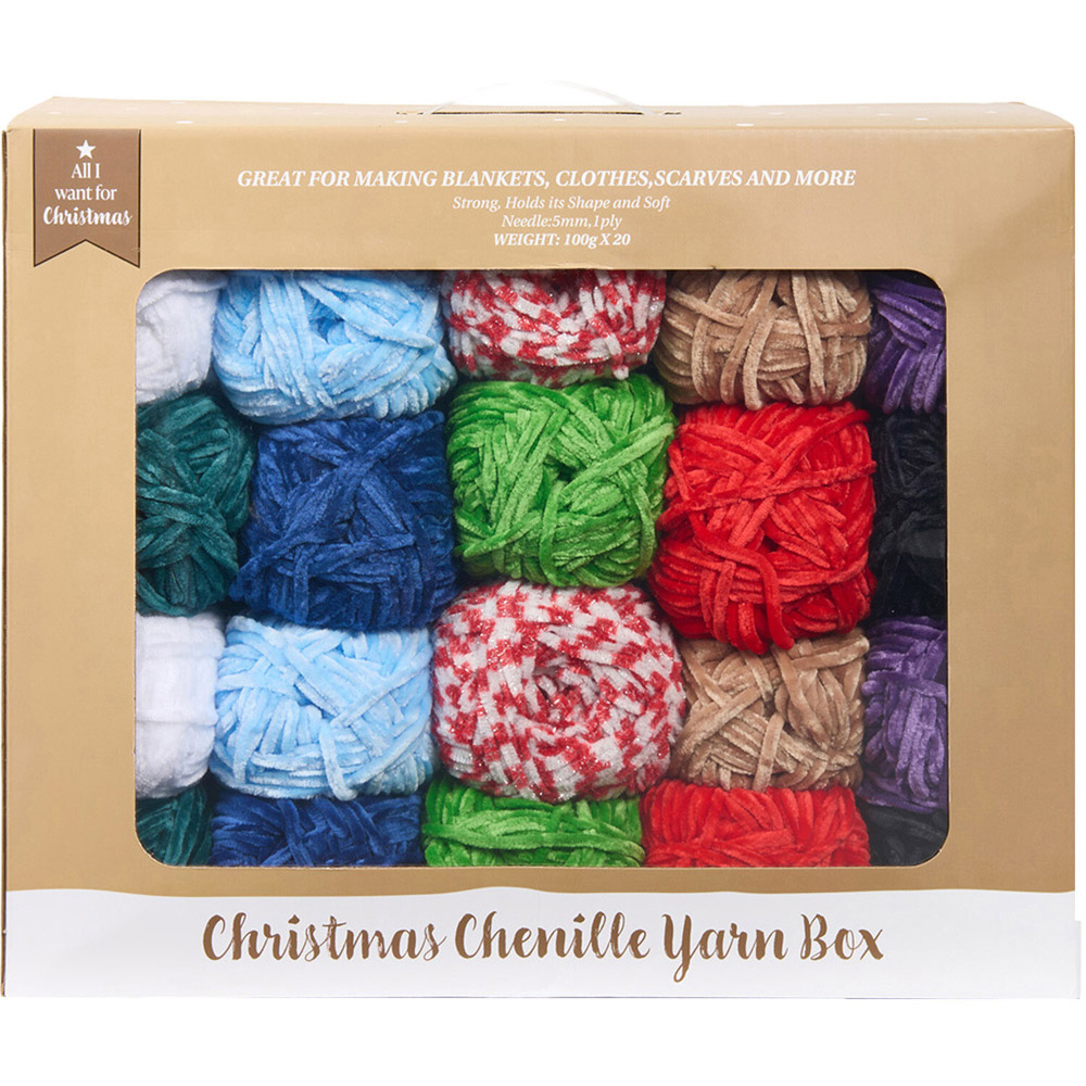 Christmas Chenille Yarn Box Image 1