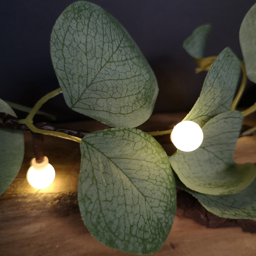 Samuel Alexander 35 Warm White LED Artificial Eucalyptus Christmas Garland 180cm  Image 3