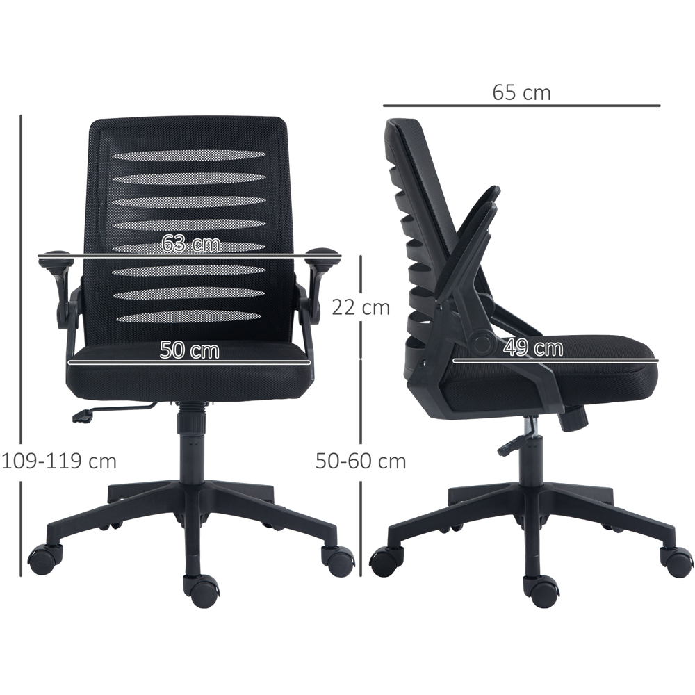 Portland Black Mesh Office Chair with Lumbar Support Image 7