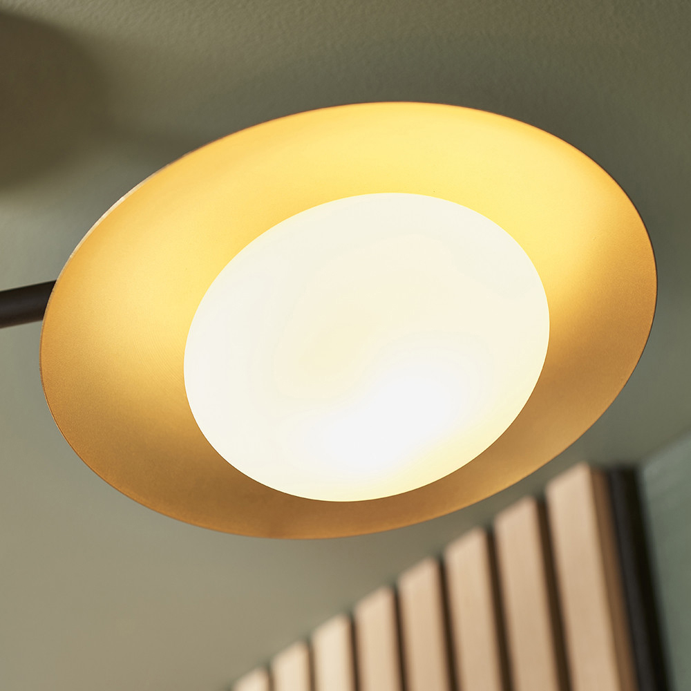 Merano Tivoli Gold and Dark Bronze 3 Light Ceiling Semi Flush Image 5