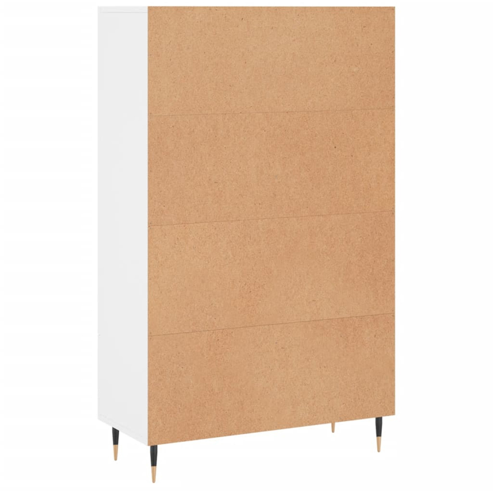 vidaXL 2 Door Single Drawer White Highboard with Gold Handles Image 8