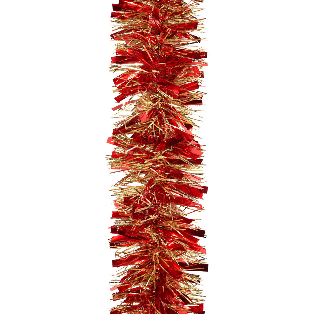 Traditional Red and Gold Christmas Tinsel Image 2