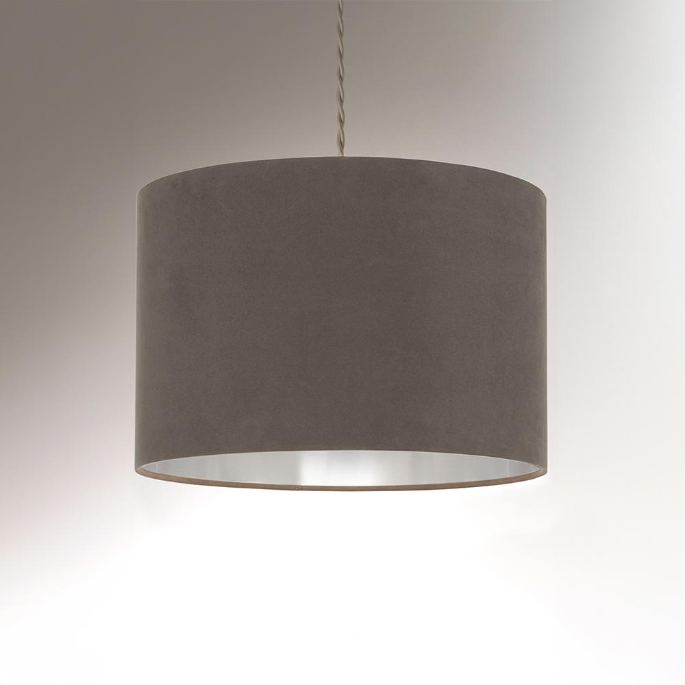 Velvie Pendant Shade - Grey/Chrome Image 2