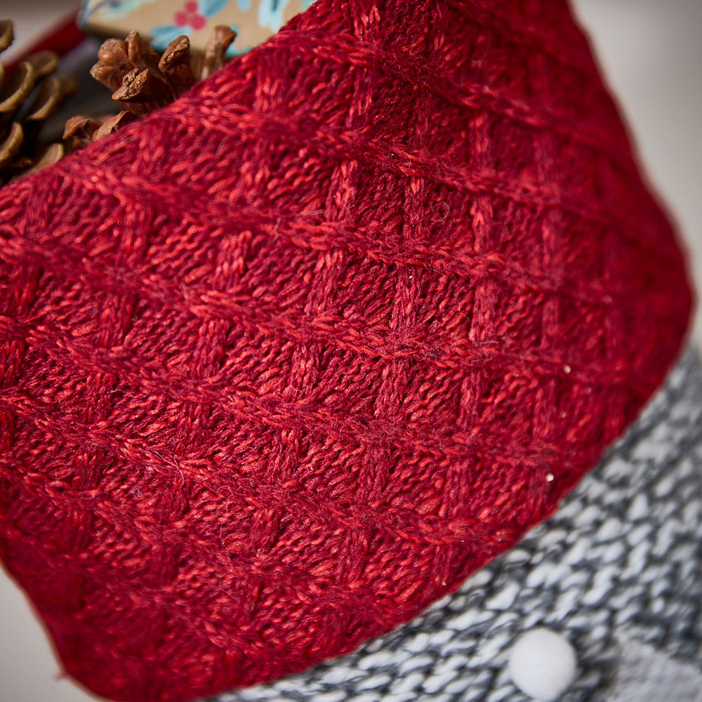 Dibor Sweater Knit Christmas Tree Stocking Image 3