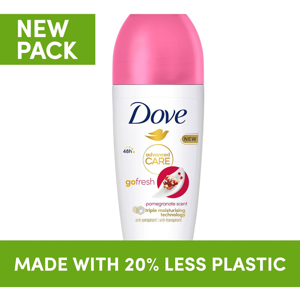 Dove Go Fresh Pomegranate Women Anti-Perspirant Roll on 50ml 18 Pack Image 5