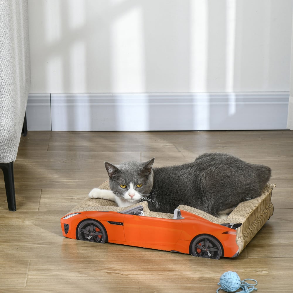 PawHut Cat Scratching Board with Bed Image 2