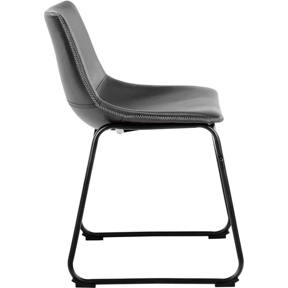 Florence Heaven 4 Seater Marble Top Round Dining Table Set with White and Black Image 4