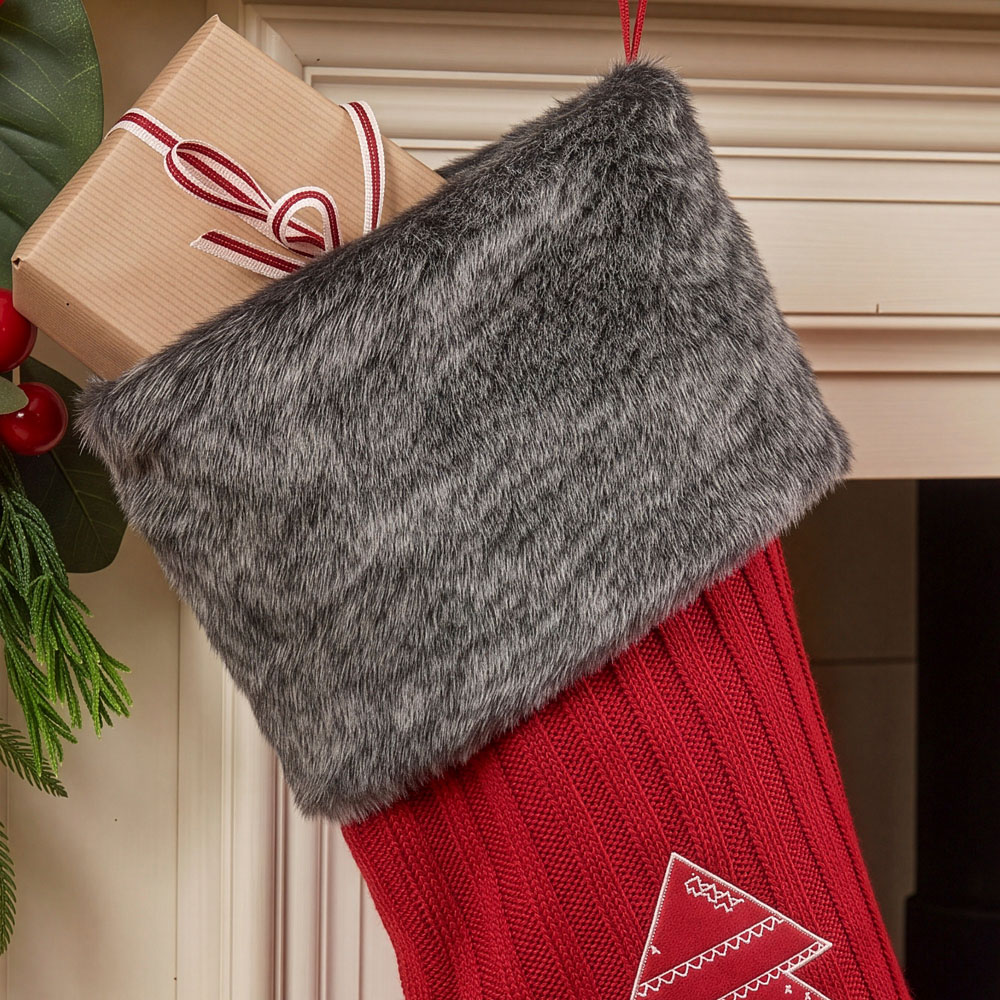 Dibor Nordic Tree Christmas Stocking Image 4
