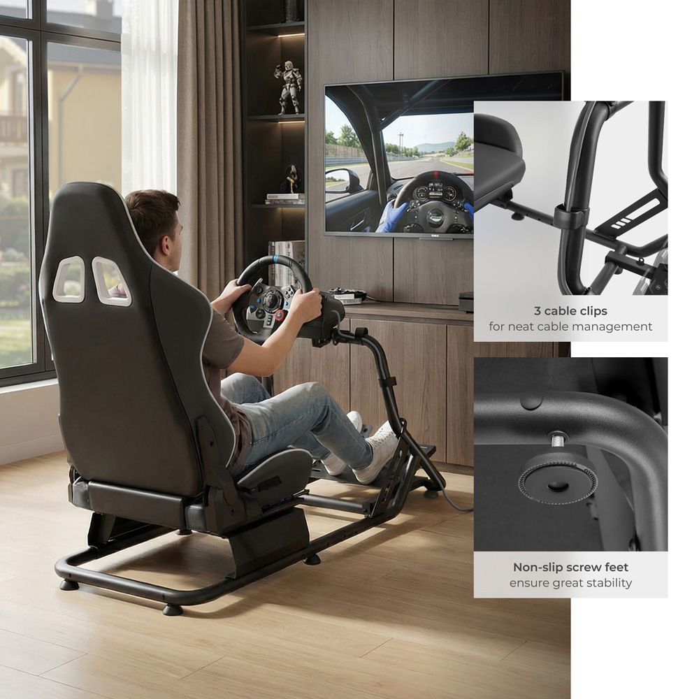tectake Black Racing Seat Gaming Chair Image 5