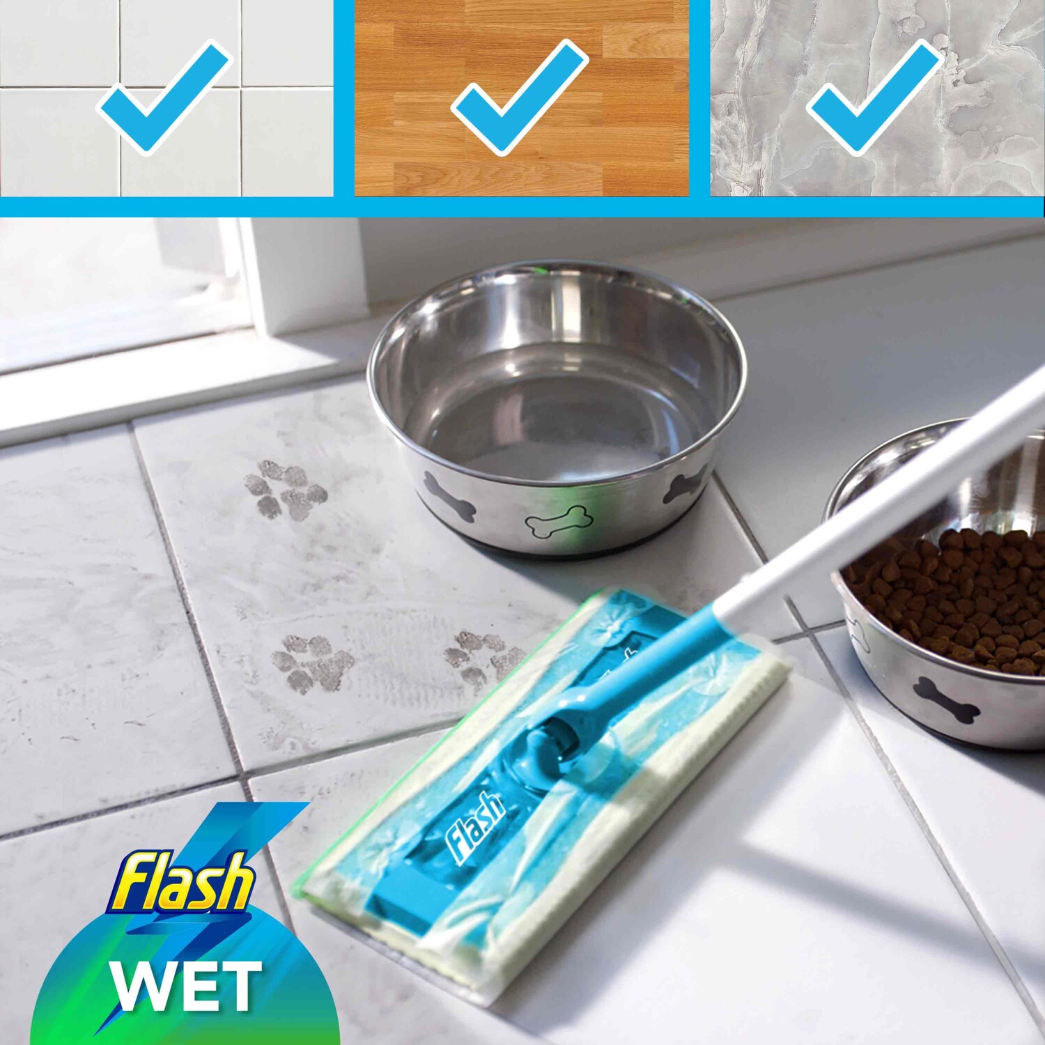 Flash Speedmop Start Kit with Wet Refills - Blue Image 6