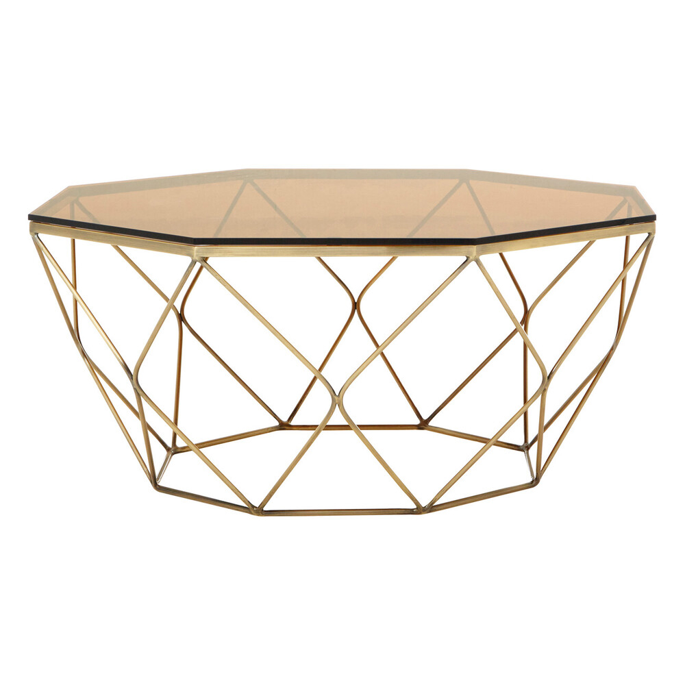 Premier Housewares Brushed Bronze Tapered Coffee Table Image 2