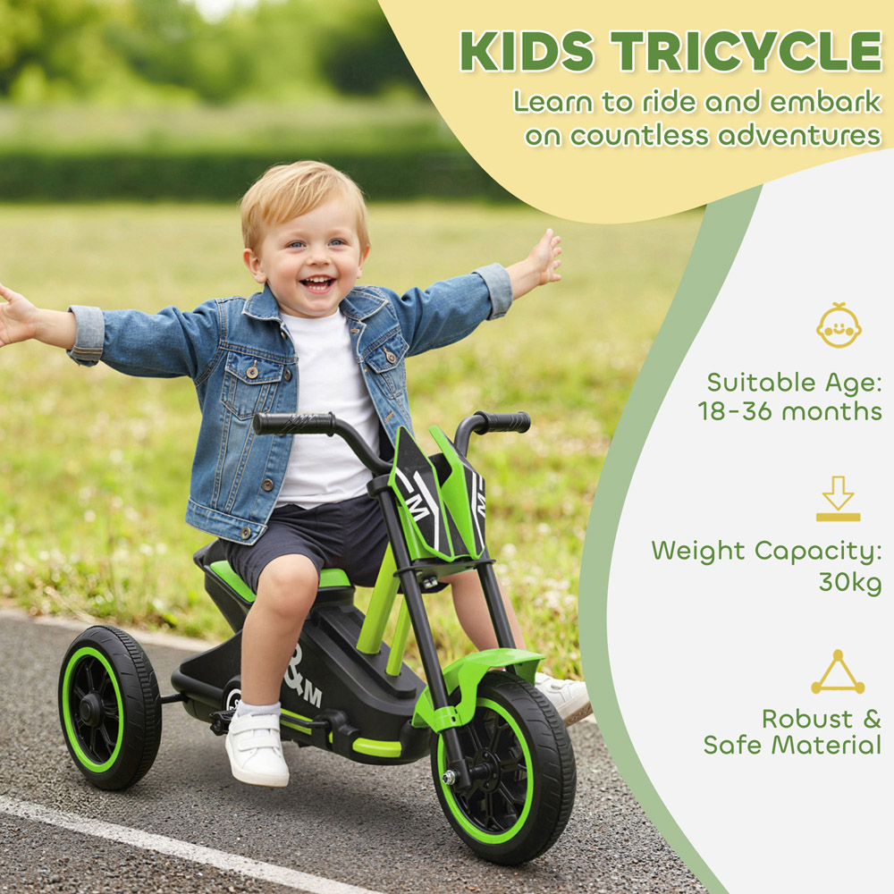 Tommy Toys AIYAPLAY Green 3 Wheel Kids Tricycle Image 8