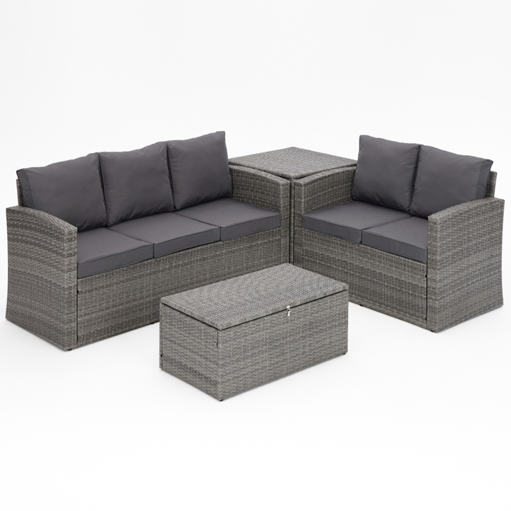 Home Detail Paloma 5 Seater Grey Rattan Sofa Set Image 2